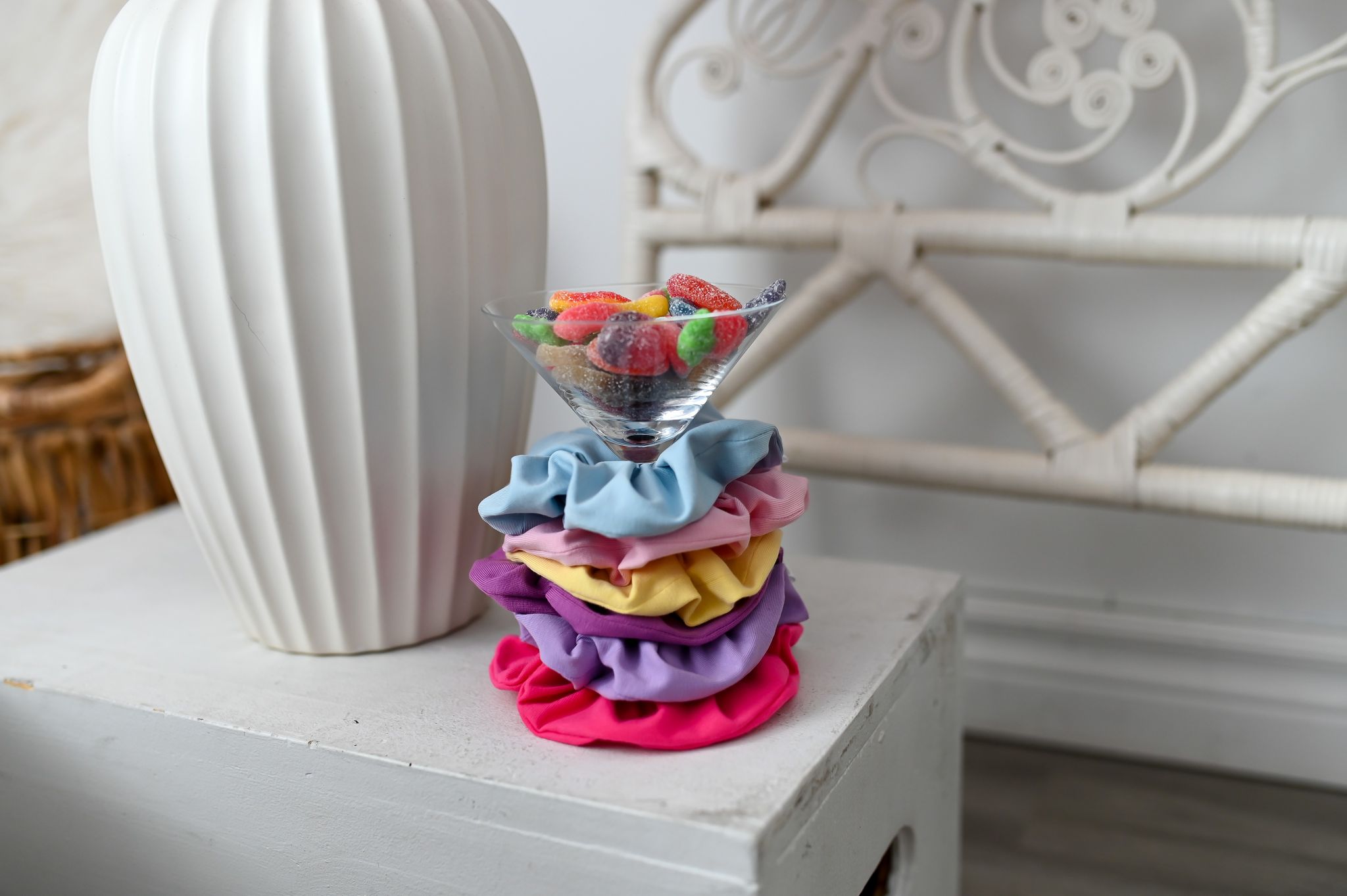 Chouchou uni arc-en-ciel