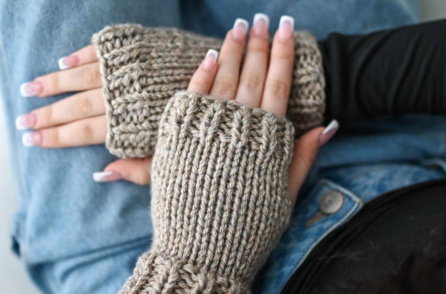 Gants sans doigts BISCUIT