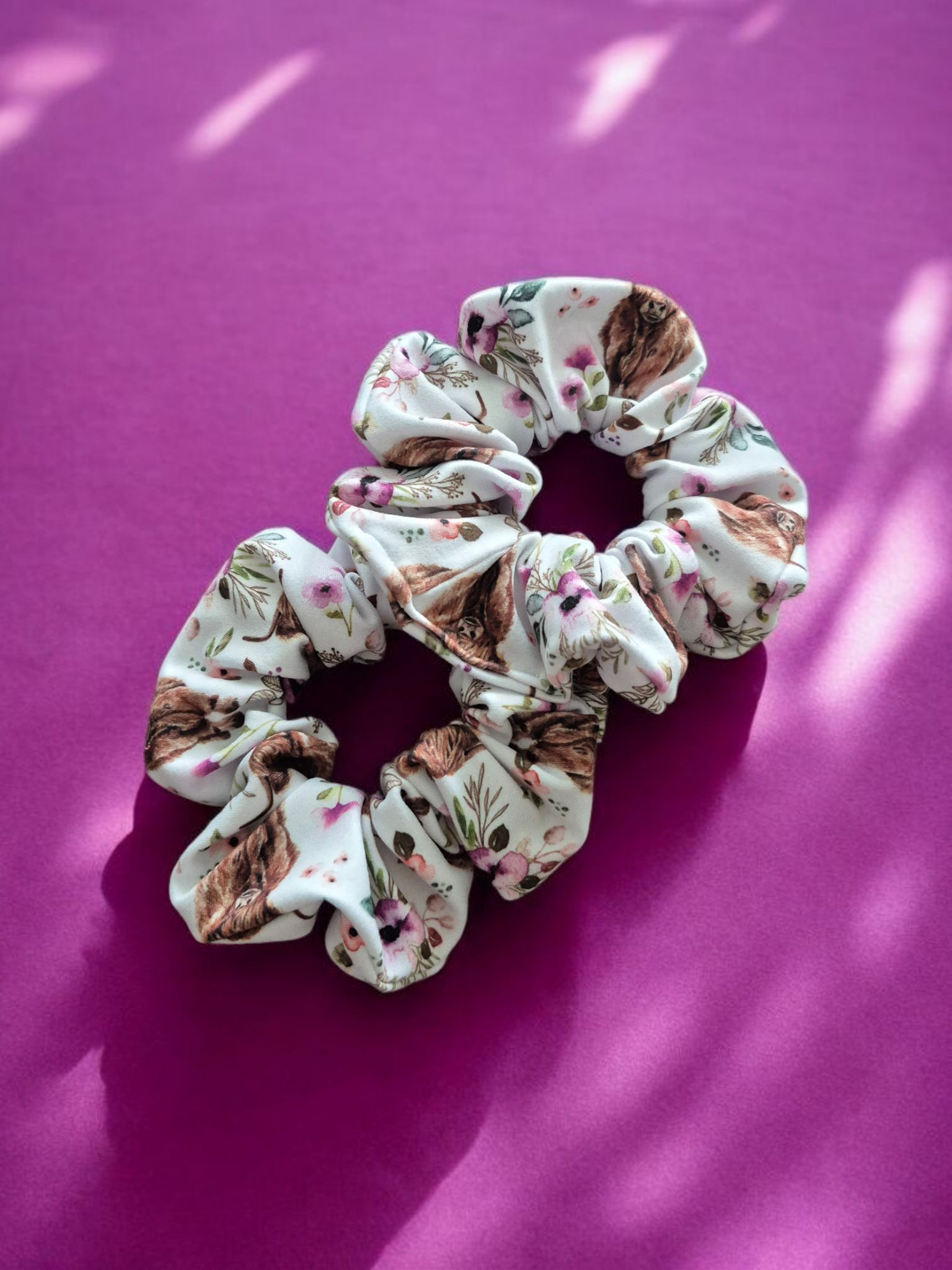 Chouchou vache en fleurs