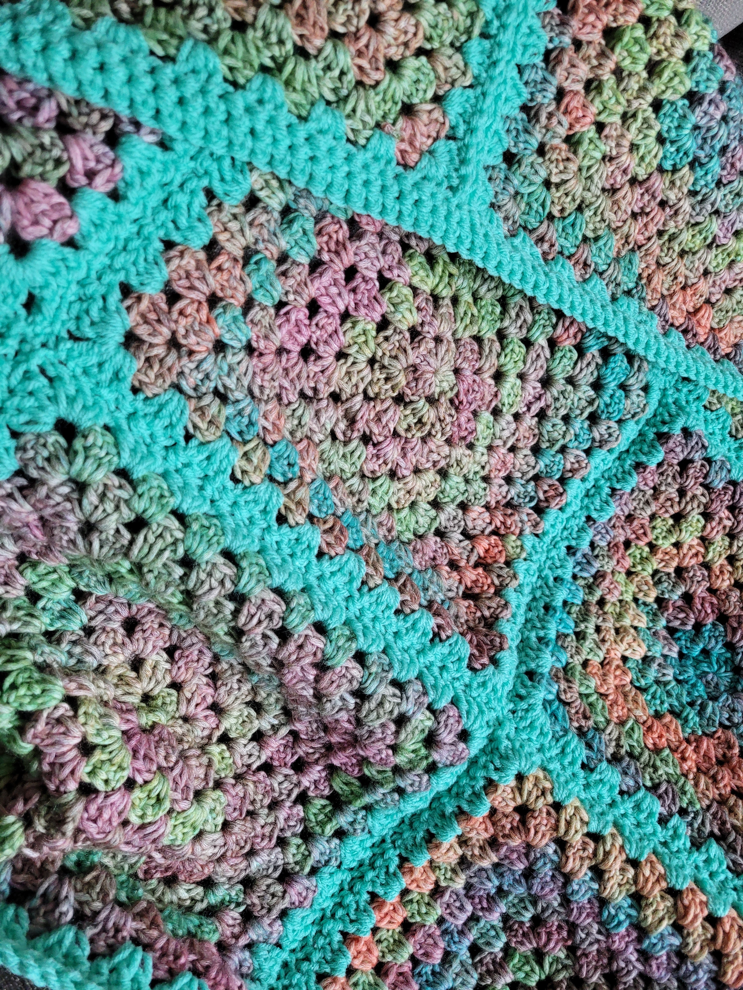 Couverture granny rainbow