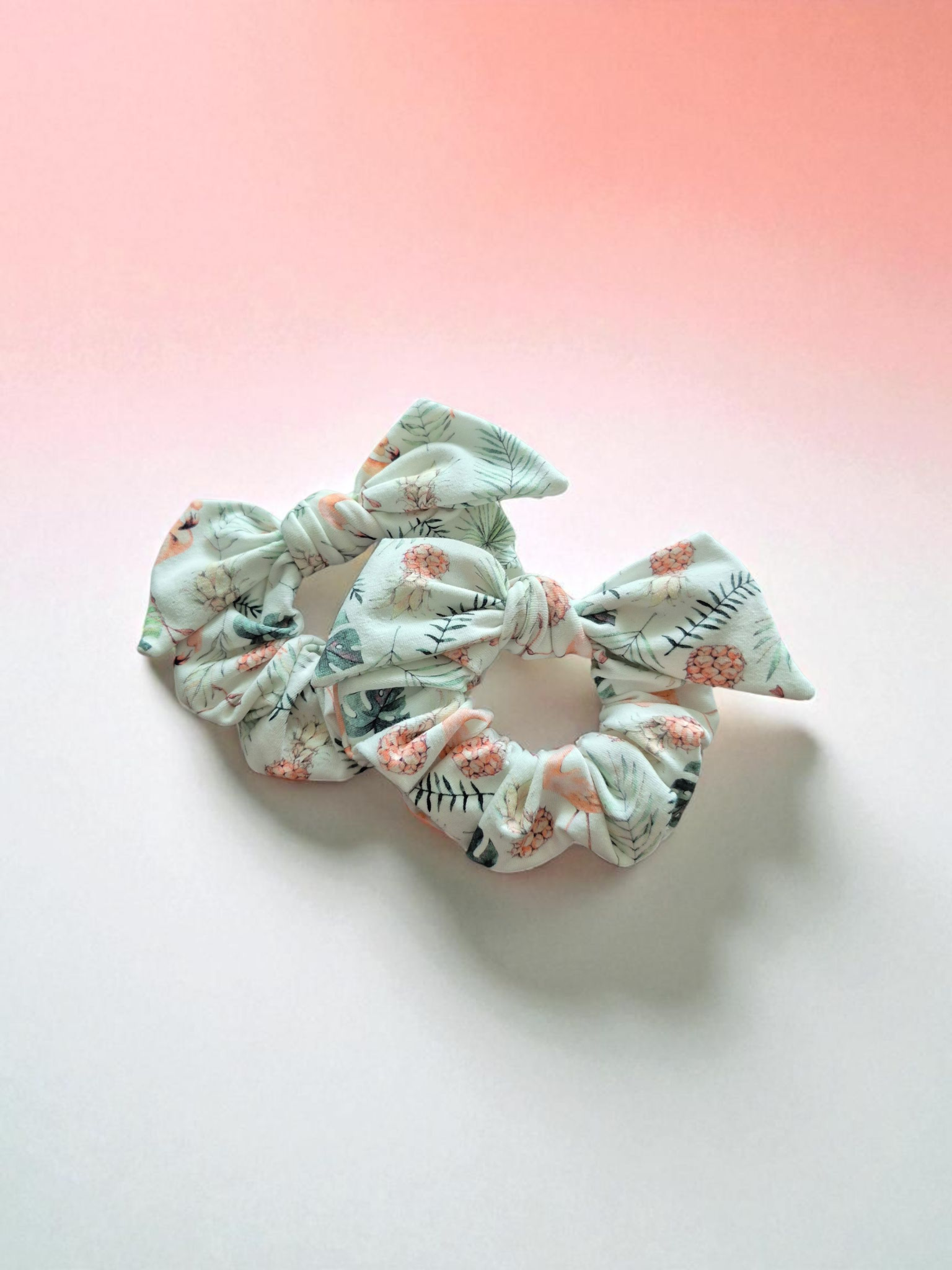 Chouchou bouclette flamant & ananas