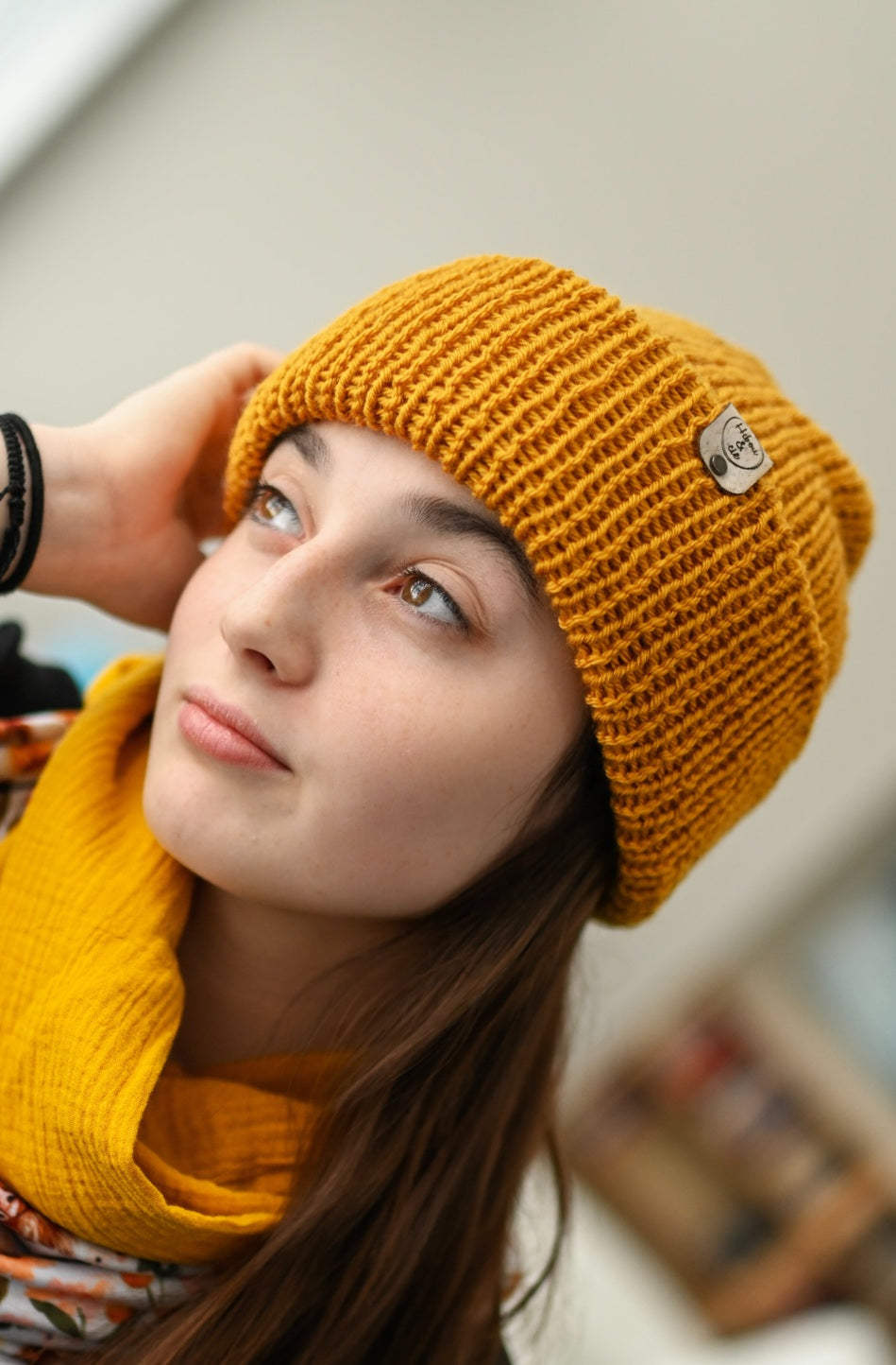 Tuque slouchy JAUNE MOUTARDE