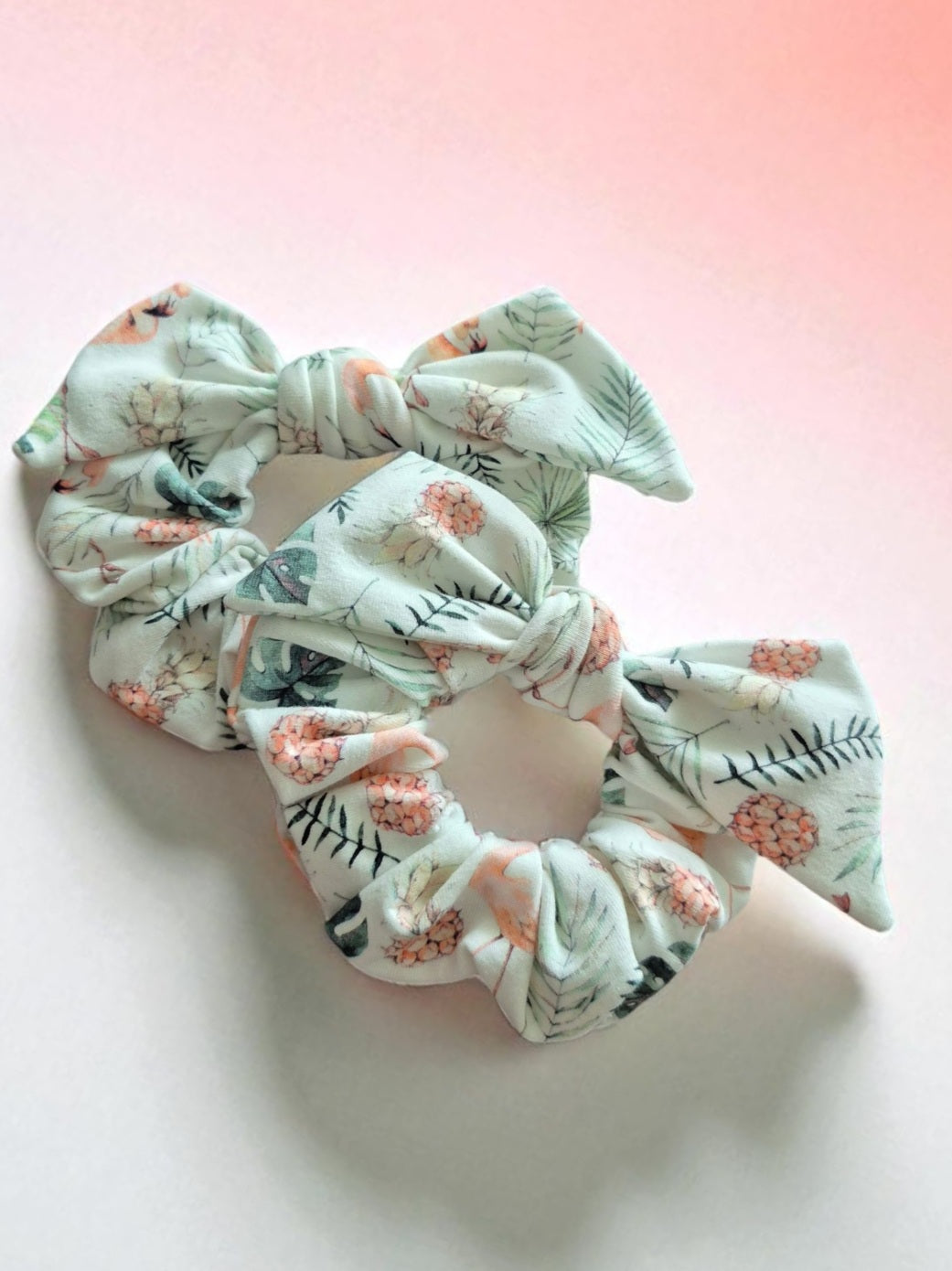 Chouchou bouclette flamant & ananas