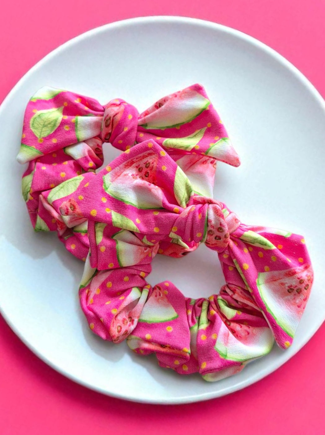 Chouchou bouclette melon d'eau