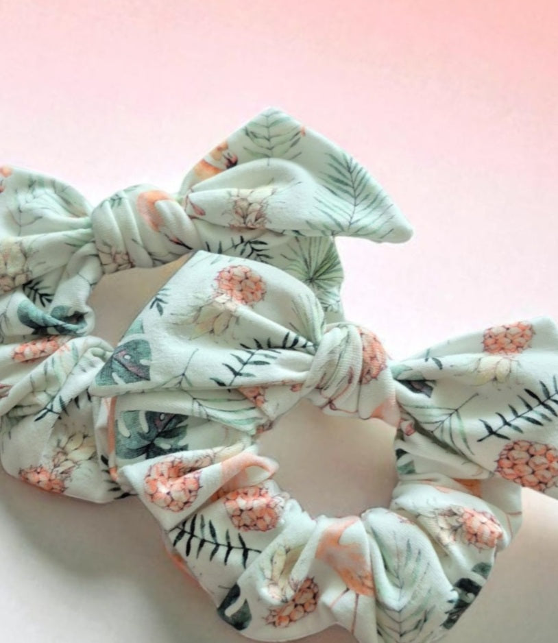 Chouchou bouclette flamant & ananas