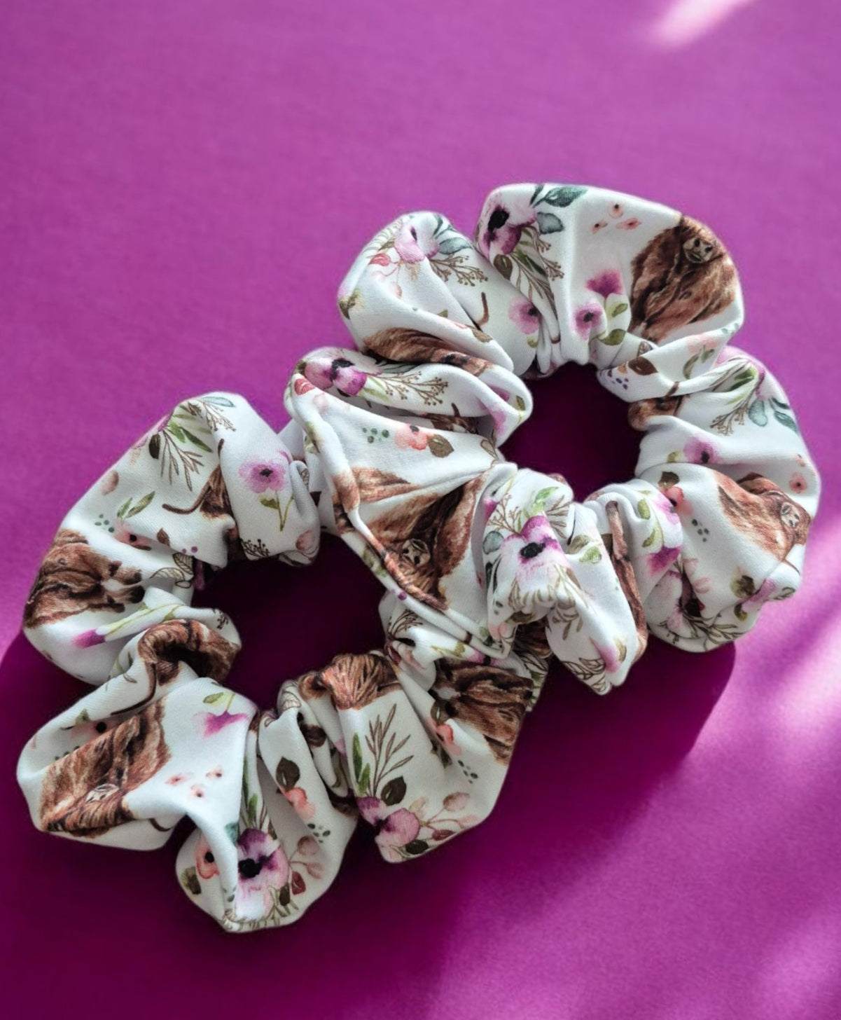 Chouchou vache en fleurs