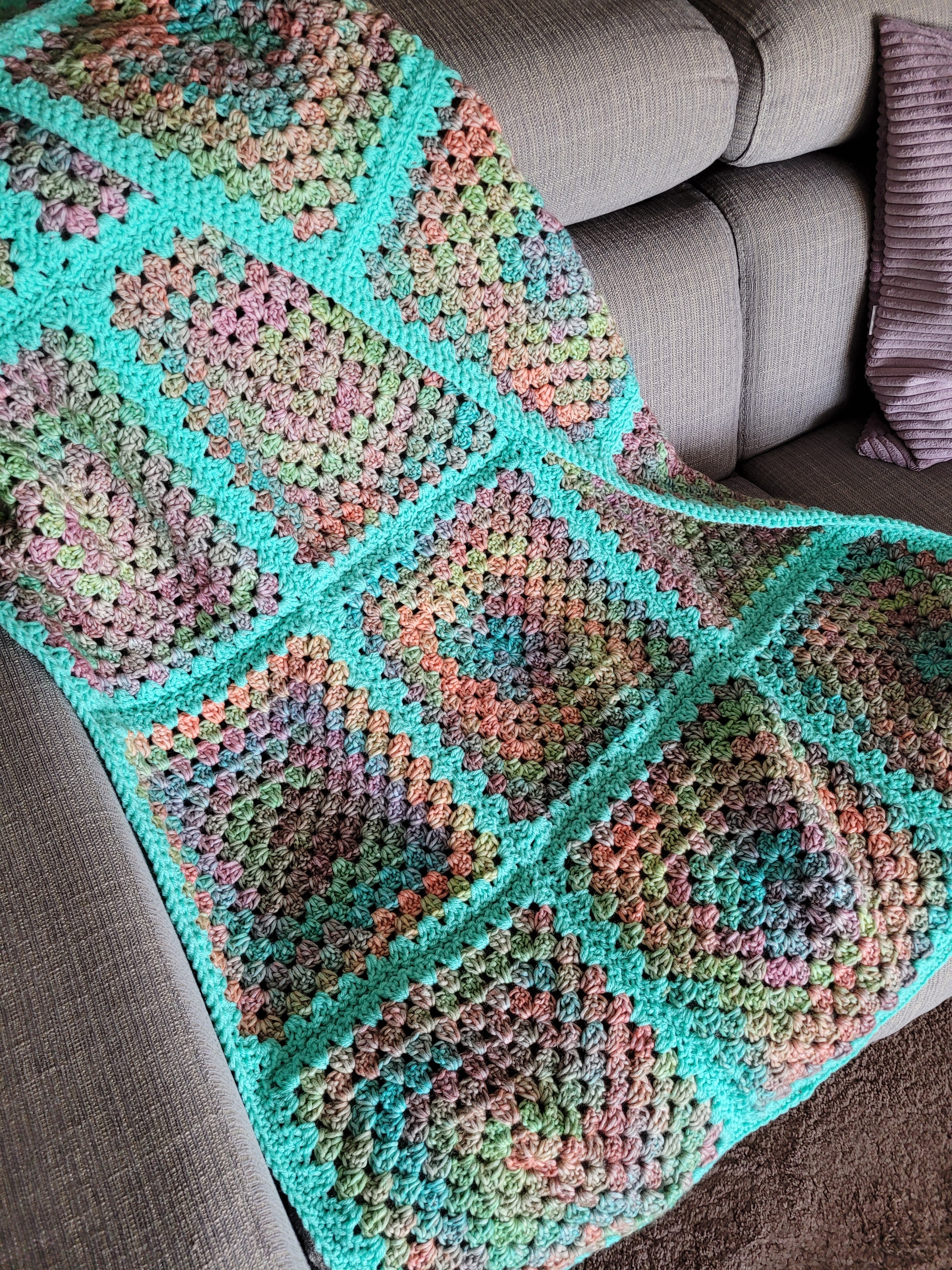 Couverture granny rainbow