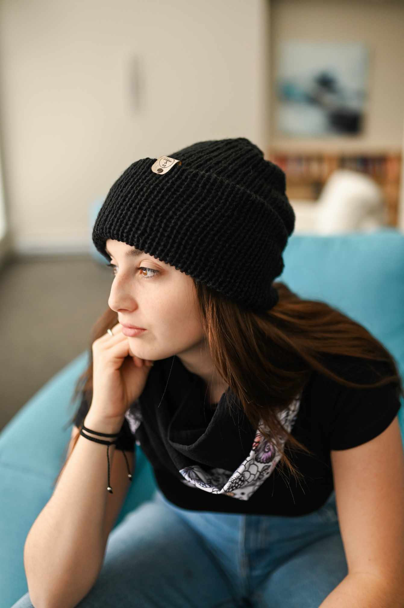 Tuque slouchy NOIR